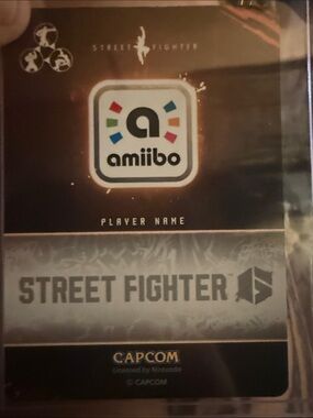 amiibo Street Fighter Player Card - Black and Silver